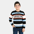 Boys Acrylic Sweater-Superstar-Multi