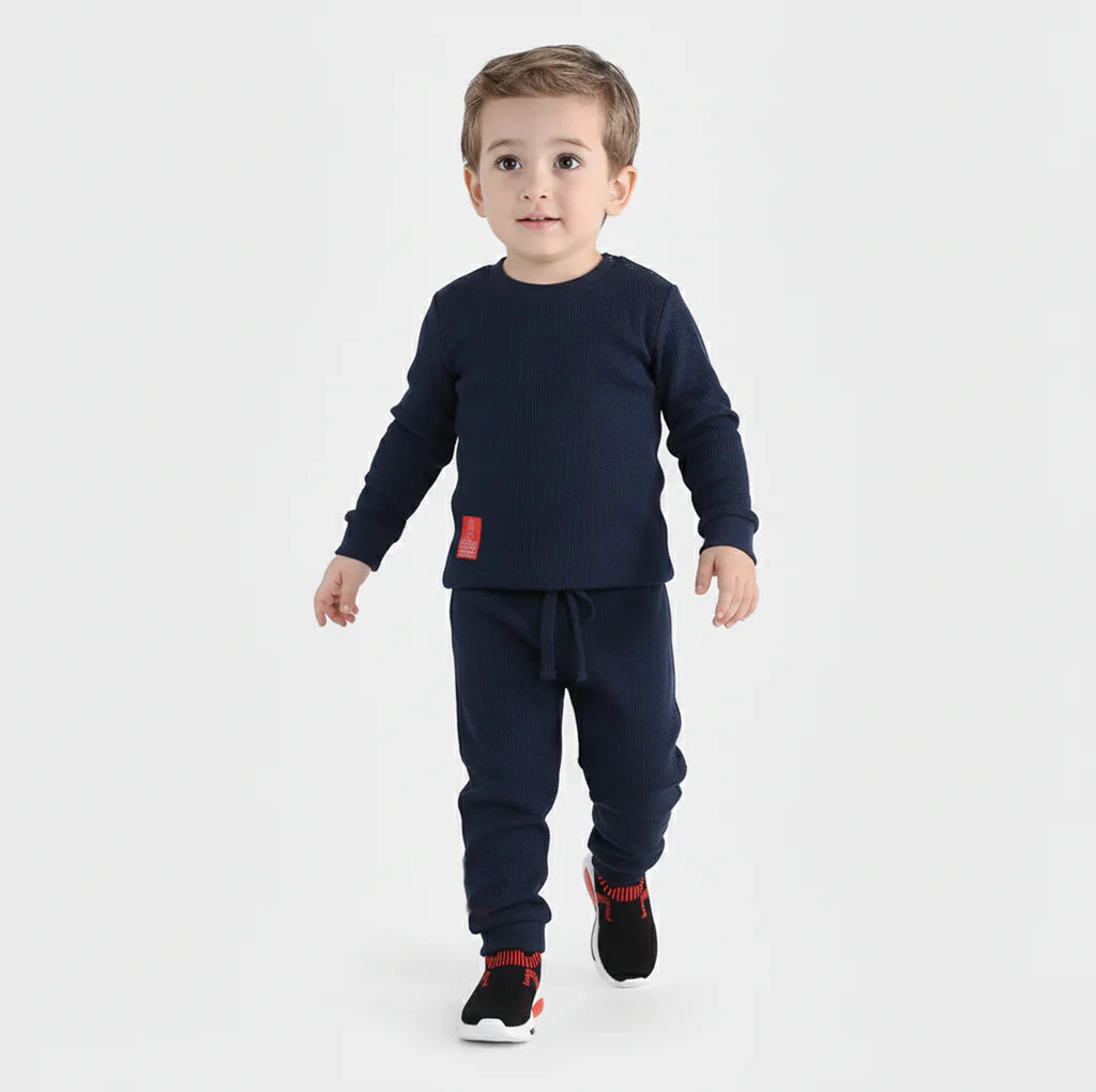 Infant Boys Thermal Suit-Navy Blue