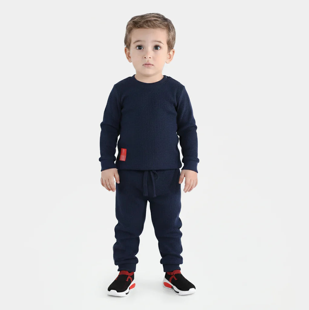 Infant Boys Thermal Suit-Navy Blue