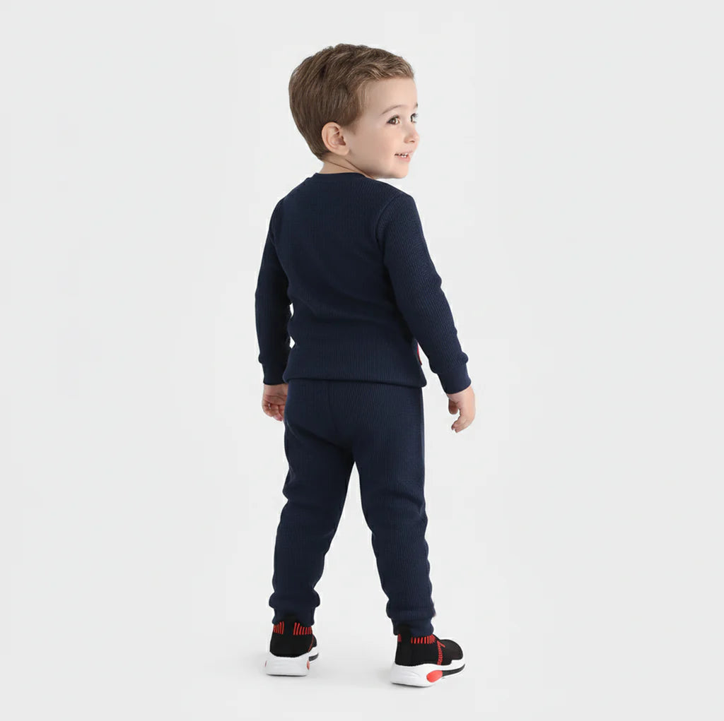 Infant Boys Thermal Suit-Navy Blue